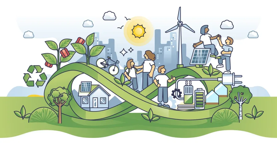 Illustration des piliers environnementaux, sociaux et de gouvernance