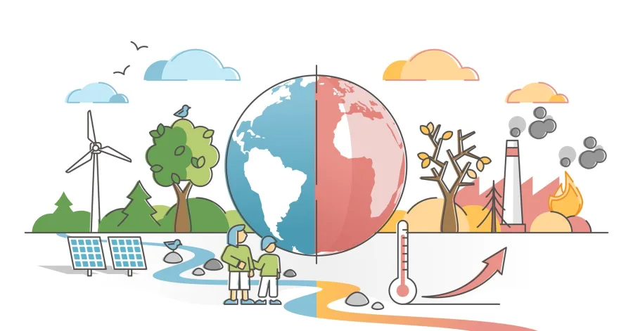 Illustration des actions collectives face au changement climatique